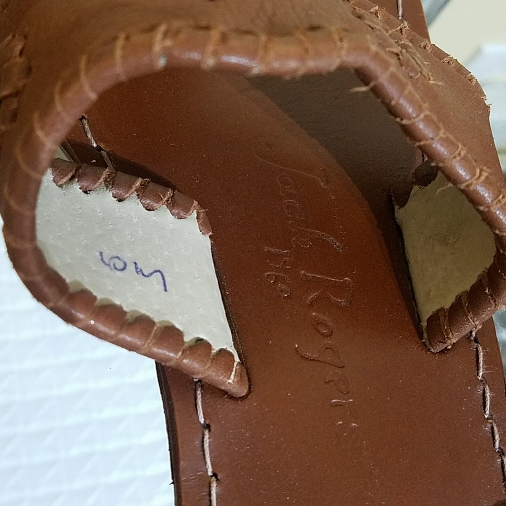 Jack Rogers Brown Leather Thong Sandals - Picture 8 of 15